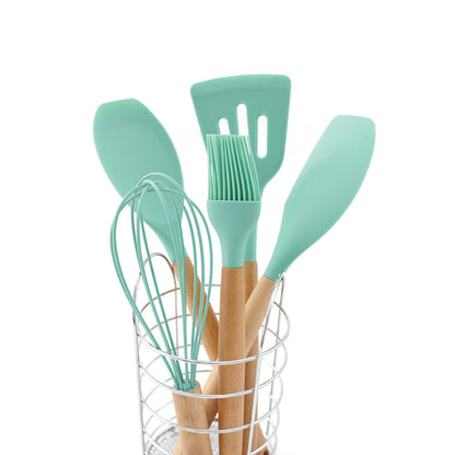 5pcs Silicon Utensil Set Green - Kitchenware Gadgets