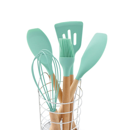 5pcs Silicon Utensil Set Green - Kitchenware Gadgets