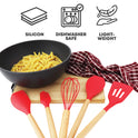 5pcs Silicone Utensil Set Red - Kitchenware