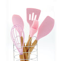 5pcs Silicone Utensil Set Pink- Kitchen Accessories