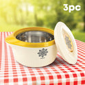 3Pcs Milton Insulated Hot Pot Set Cream 5-7.5-10L