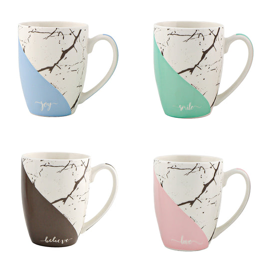4pcs Mug Set Smile - 360ml Microwave Mug