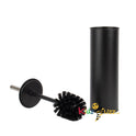 Stainless Steel Toilet Brush with Holder Black 1.7L- Modern Toilet Brush Set