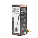 Stainless Steel Toilet Brush with Holder Black 1.7L- Modern Toilet Brush Set