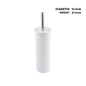 Toilet Brush with Holder White 1.7L