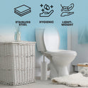 Toilet Brush with Holder White 1.7L