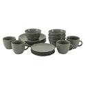 16Pcs Glazed Dinner Set Ash Grey 0.5L-0.75L