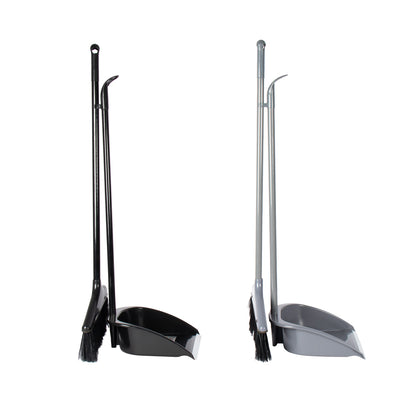 Long Handle Dustpan & Brush Set 2pc Monochrome