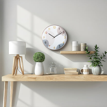 30cm Wall Clock Fabric Pattern - Classic Wall Clock Design