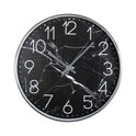 30cm Wall Clock Black Marbled- Home Accessories