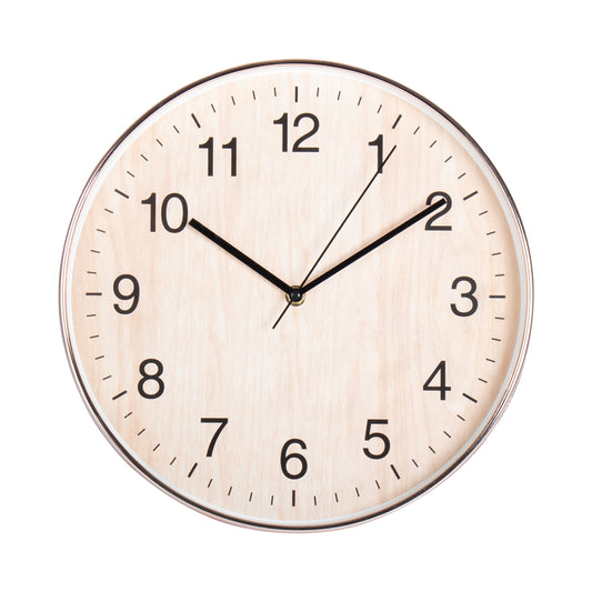 30Cm Wall Clock Light wood- Classic Design
