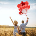 Metallic Party Balloons 10pc Red