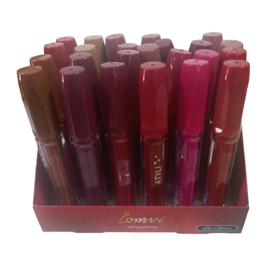Lomvi Lip Gloss - 24H Long Lasting Lip Gloss (Pack of 3)