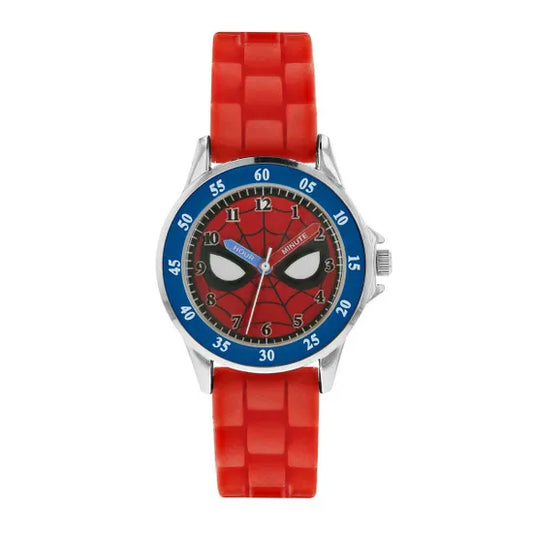 Marvel Spider-Man Time Teacher Watch with Red Silicone Strap