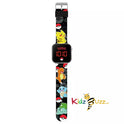 Pokemon Kids Digital Printed Black Silicone Strap Watch