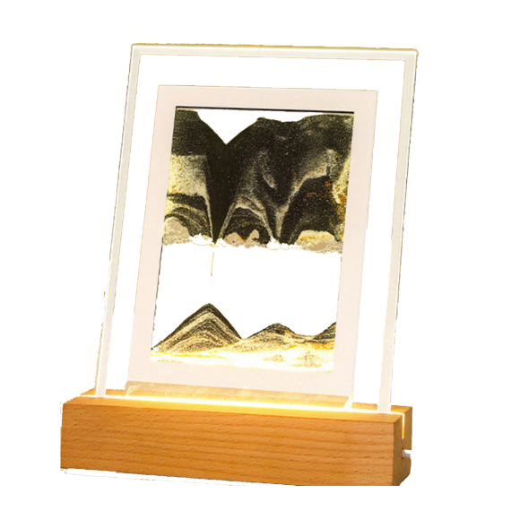 Moodscape Small Wooden Base Grey Sand Picture