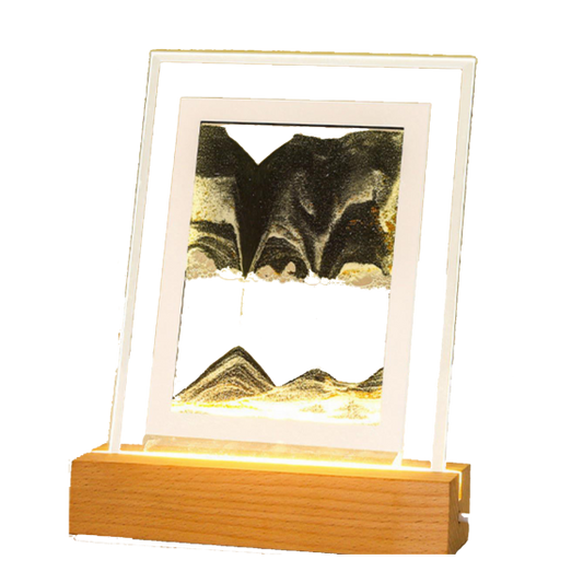 Moodscape Small Wooden Base Grey Sand Picture