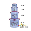 Elite Elegance Insulated Hot Pot Set 5pc Blue/White