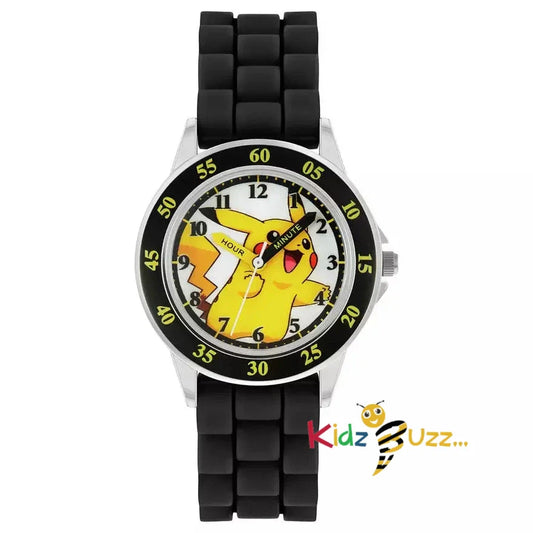 Pokemon Black Time Teacher Strap Watch For kids