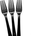 50 Pcs Black Forks Set