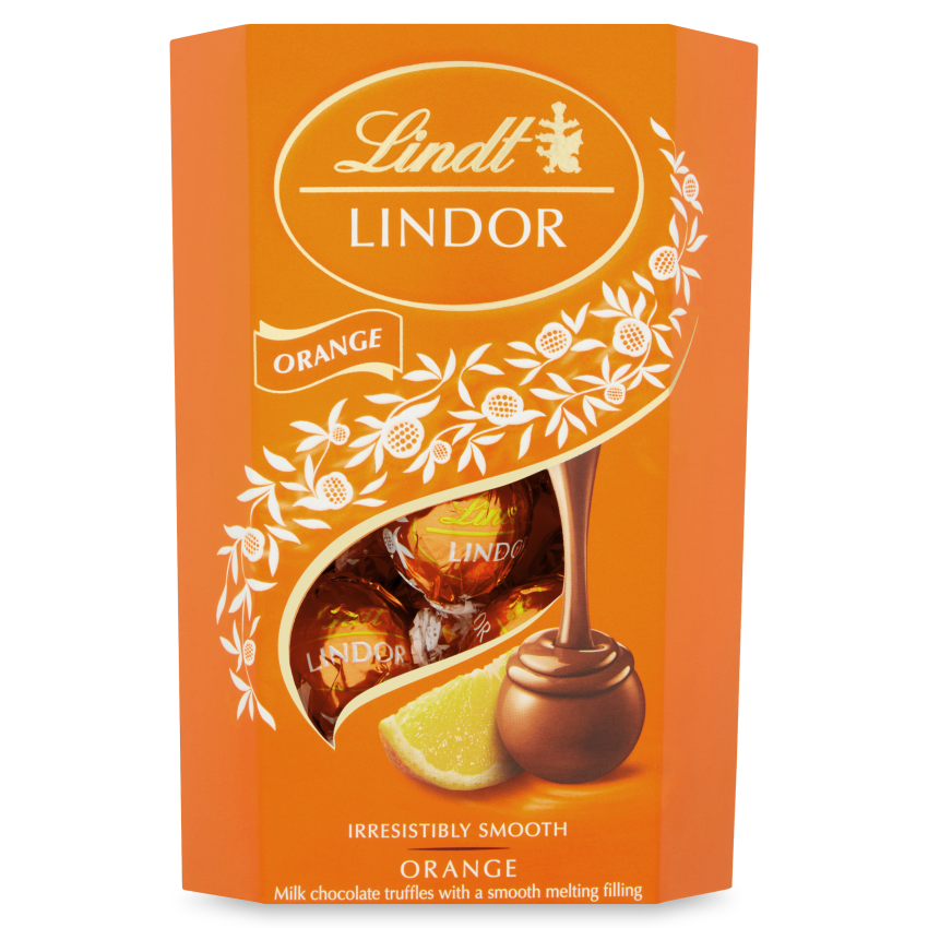 Lindt Lindor Milk Orange Truffles 200g