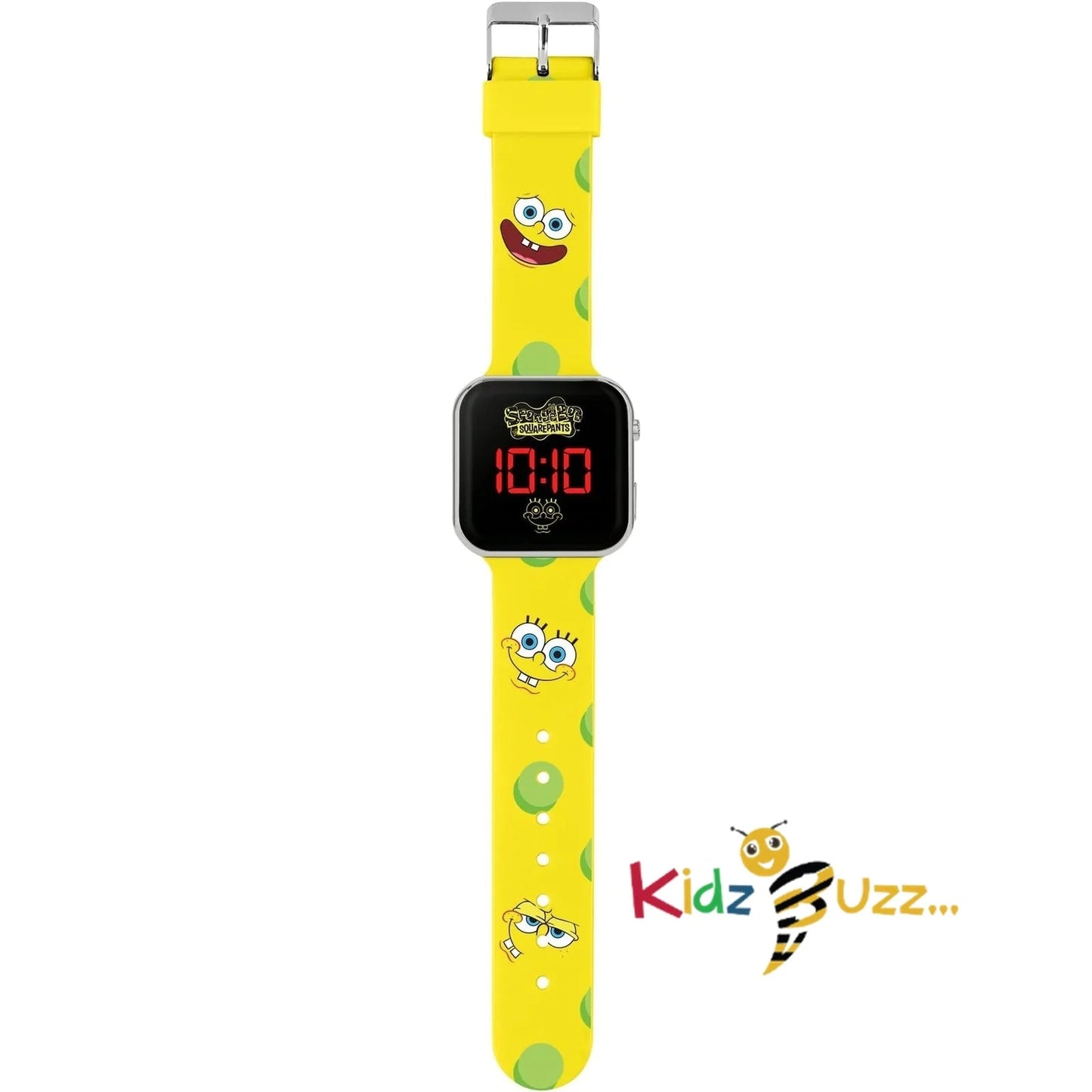 Spongebob Squarepants Boy's Digital Quartz Watch with Silicone Strap
