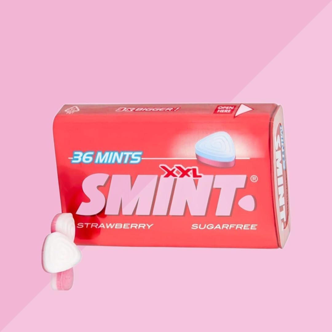 SMINT XXL Strawberry Sugar-Free Mints - 12 Packs (36 Pieces Each)