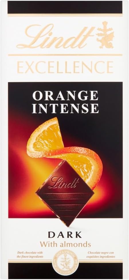 Lindt Excellence Dark Orange Chocolate Bar Each, 100 g