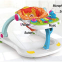 Multifunctional Baby Walker With Toy Tray 4 In 1-Learning Walker For Toddlers And Infants