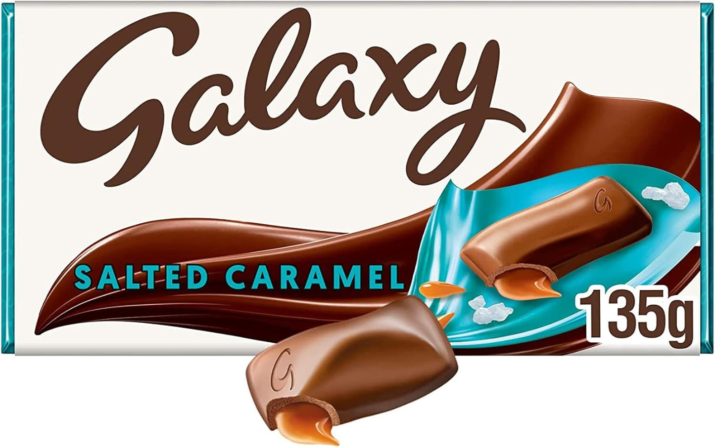 Galaxy Salted Caramel Chocolate Bar 135G X 3