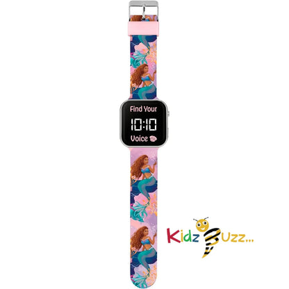 Little Mermaid Printed Strap Digital LED Watch