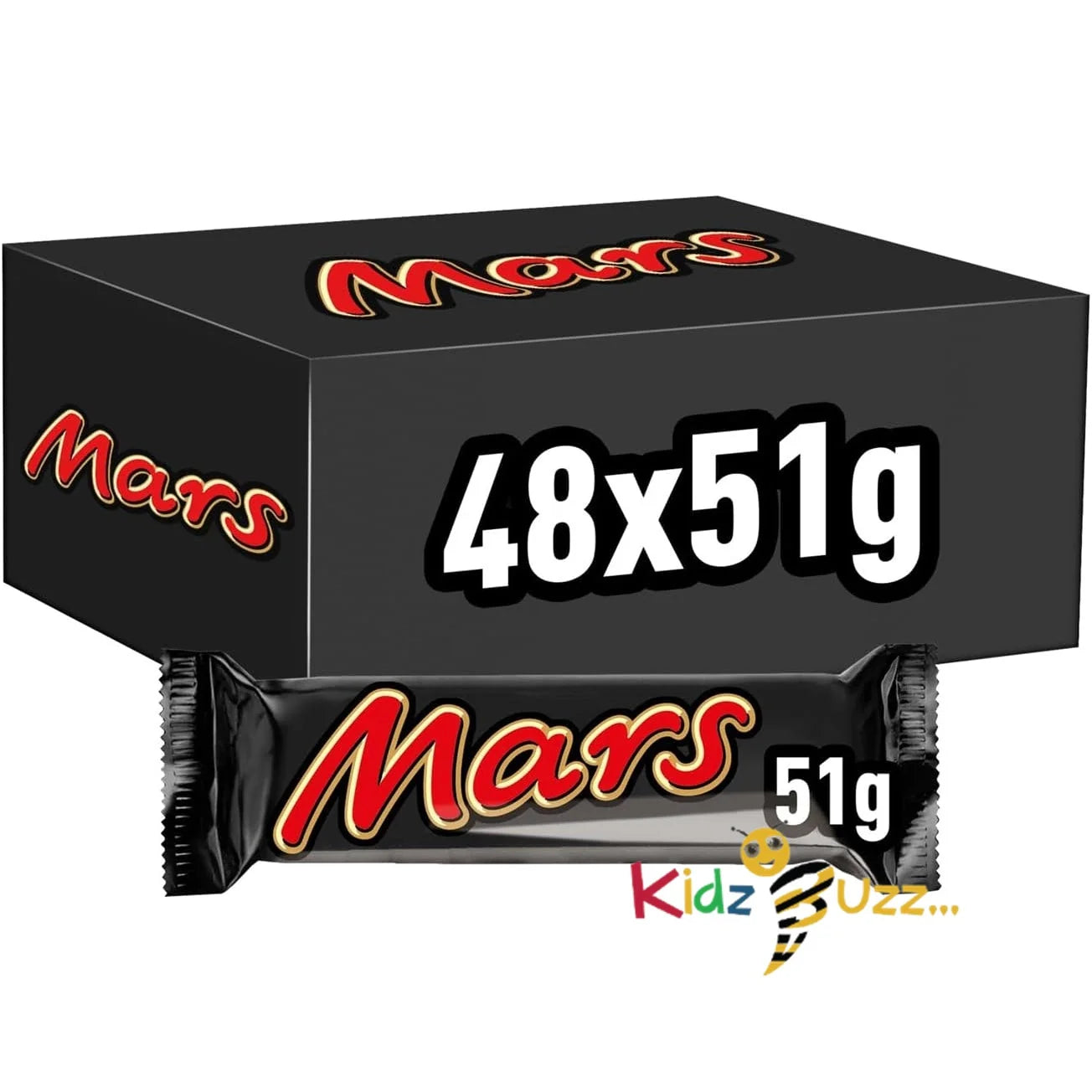 Mars Chocolate Bars, with Caramel, Nougat and Milk Chocolate Bulk Box, 48 X 51g