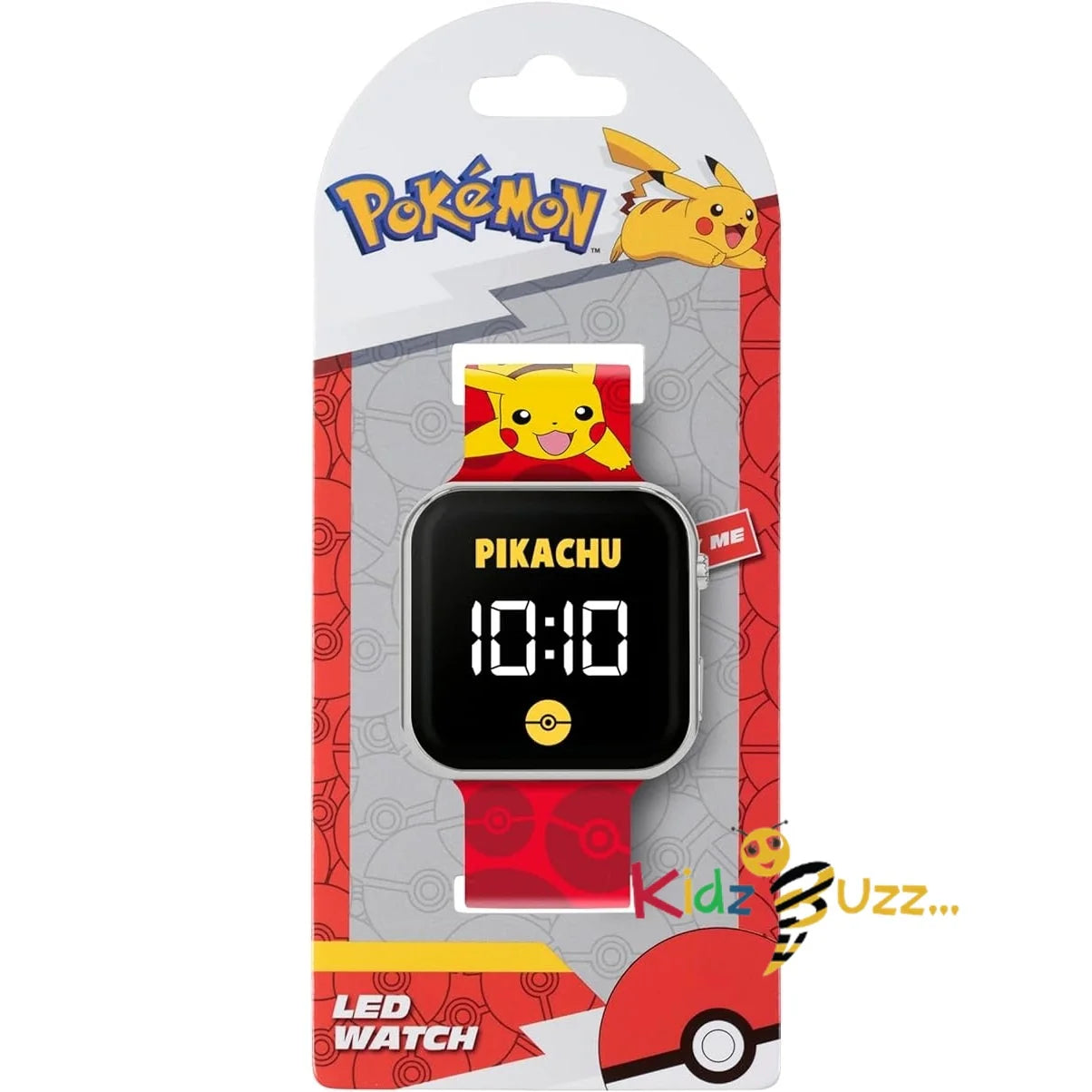 Pokémon Pikachu LED Red Strap Kids Watch