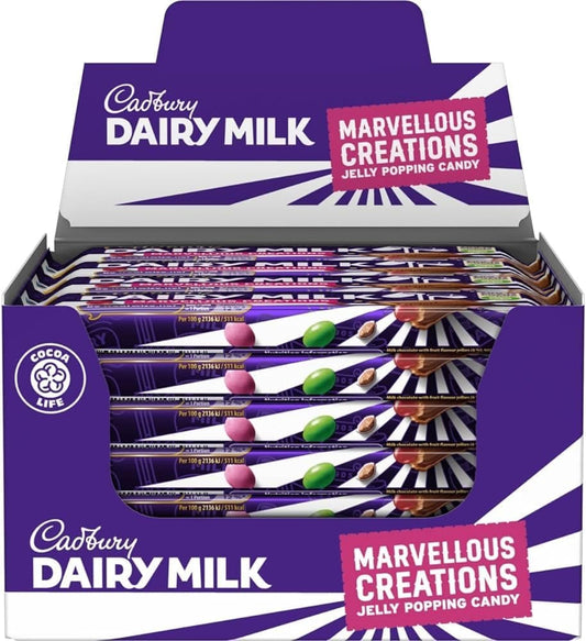 Dairy Milk Marvellous Creations Jelly Popping Chocolate Bar Case of 24x47g