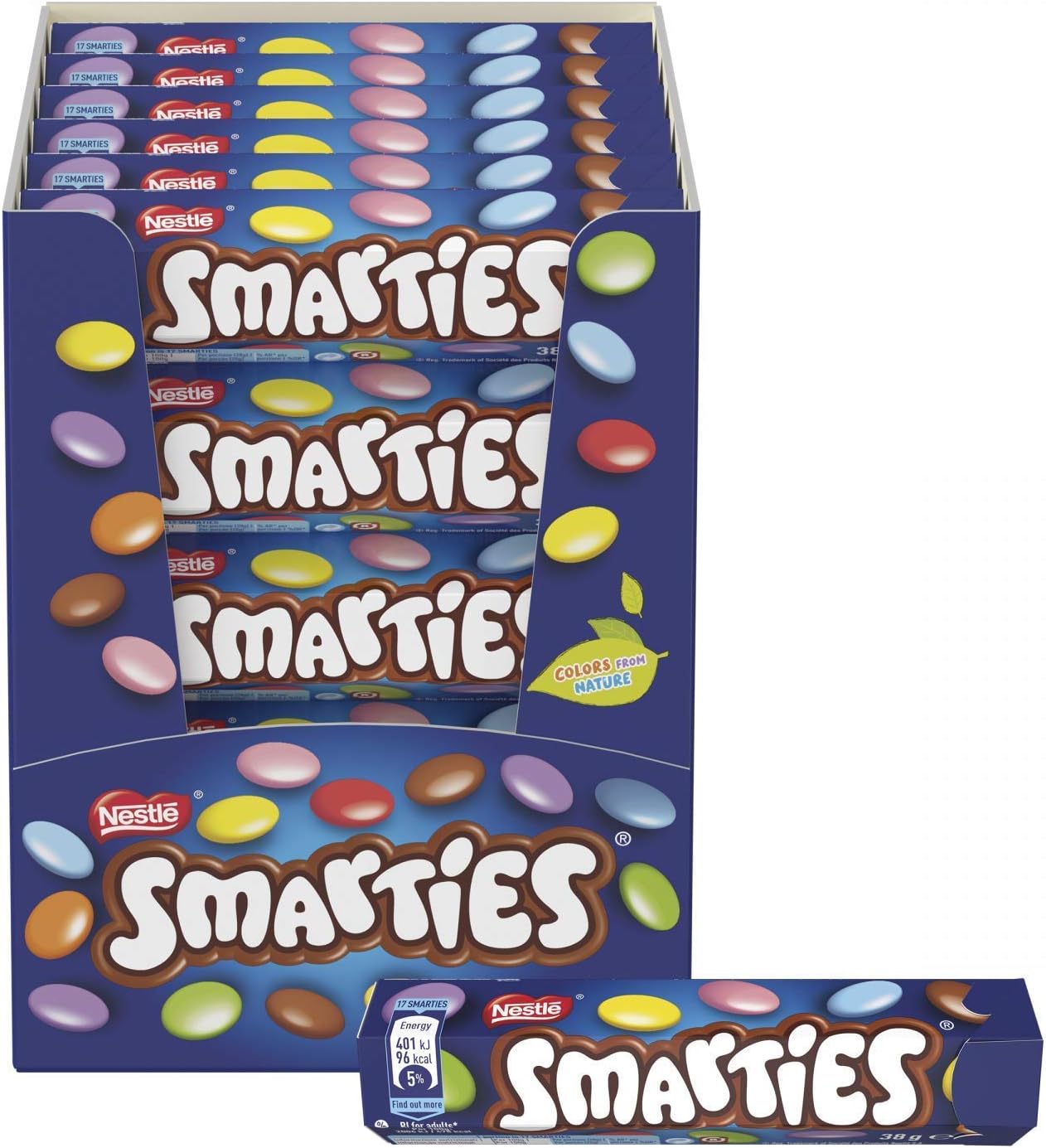 ( 48 Pack ) Smarties Hexatube 38g