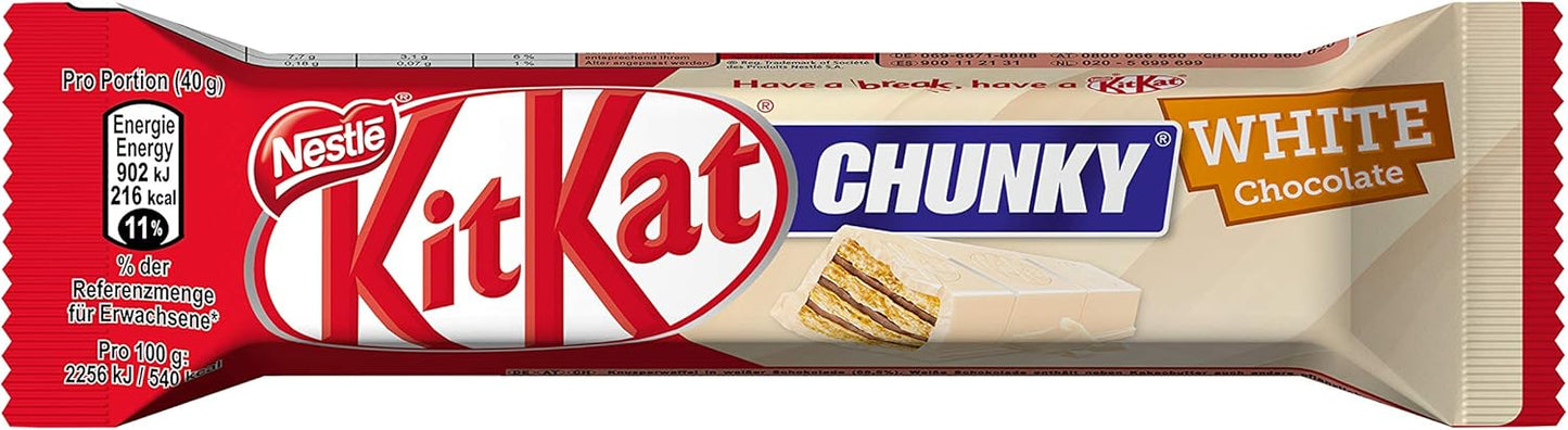 Nestlé KitKat Chunky White 40g (Pack of 24)