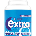Extra Chewing Gum Bottle, Sugar Free, Peppermint Flavour, 6 Packs of 46 Pieces