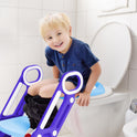 KEPLIN Potty Toilet Seat Adjustable Baby Toddler Kid Toilet Trainer with Step Stool Ladder (Purple)