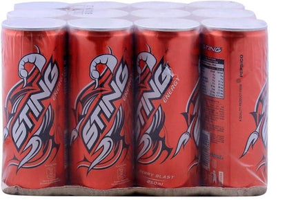 Sting Energy Drink, 250ml Can [Pack of 24 Cans]