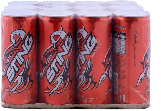Sting Energy Drink, 250ml Can [Pack of 24 Cans]