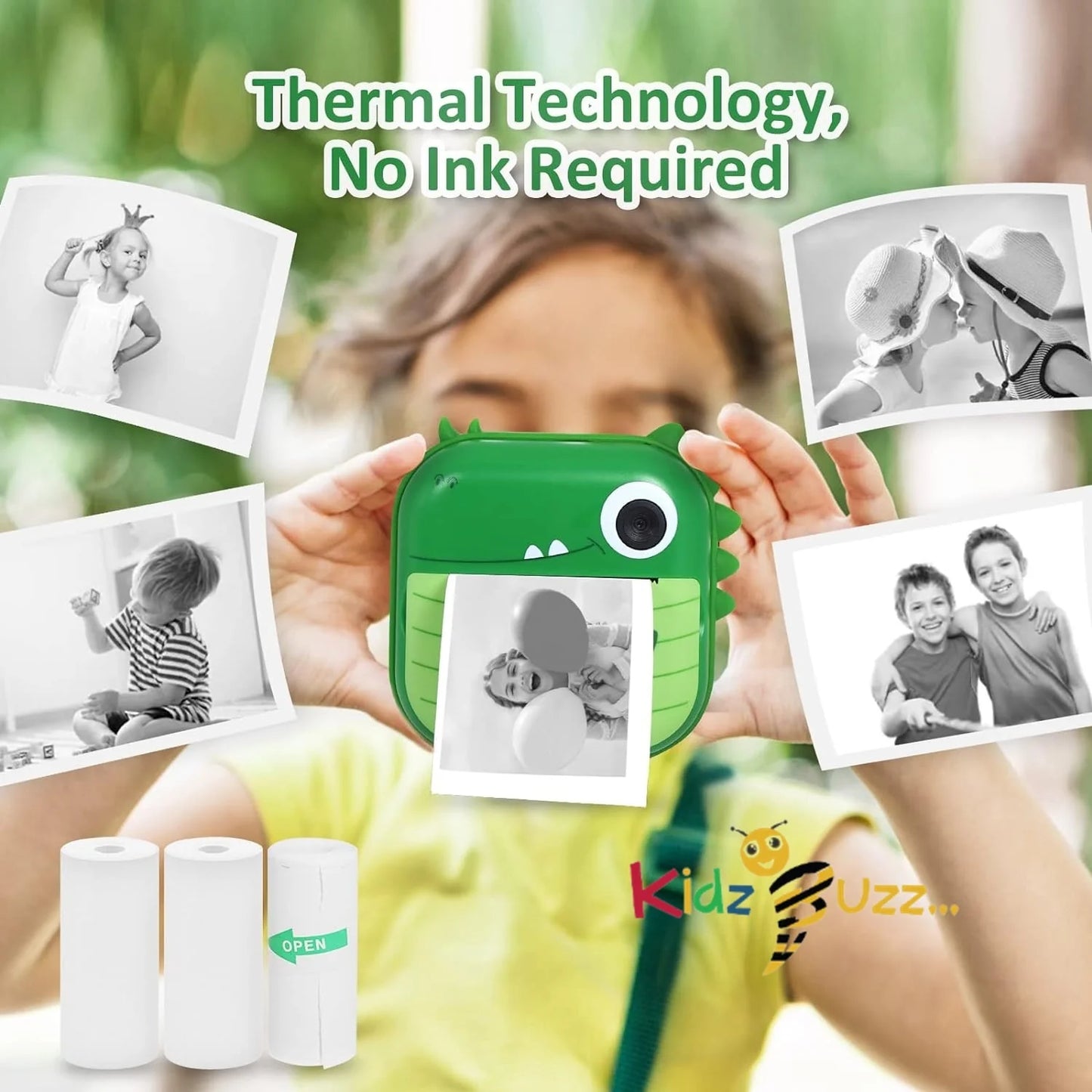 Instant Camera for Kids I Mini Thermal Printing Camera I Cute Animal Cartoon Design