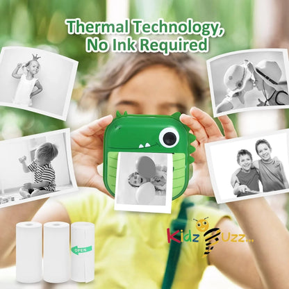 Instant Camera for Kids I Mini Thermal Printing Camera I Cute Animal Cartoon Design