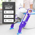 KEPLIN Potty Toilet Seat Adjustable Baby Toddler Kid Toilet Trainer with Step Stool Ladder (Purple)