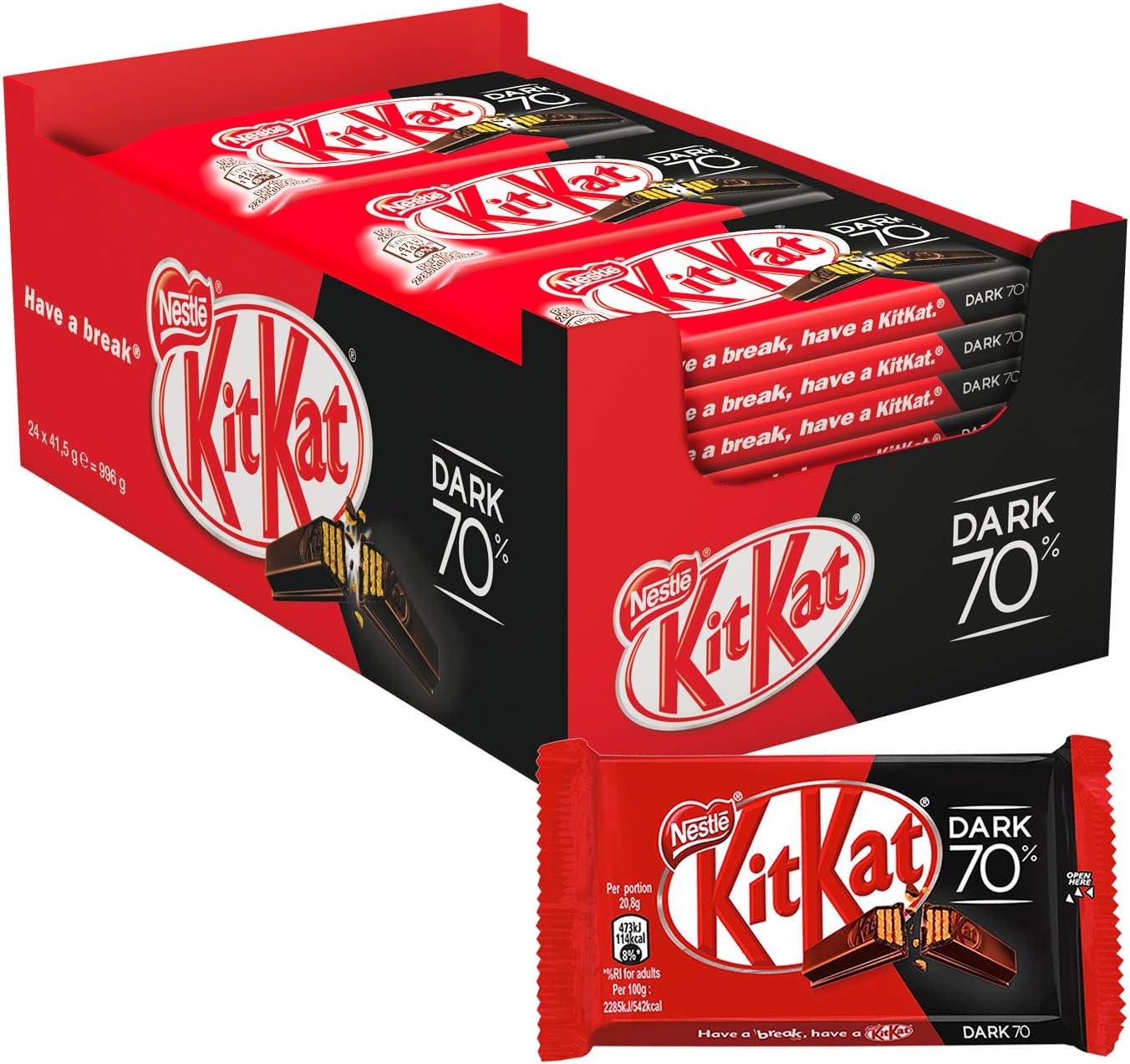 KitKat Dark 70% Chocolate - 24 X 42g