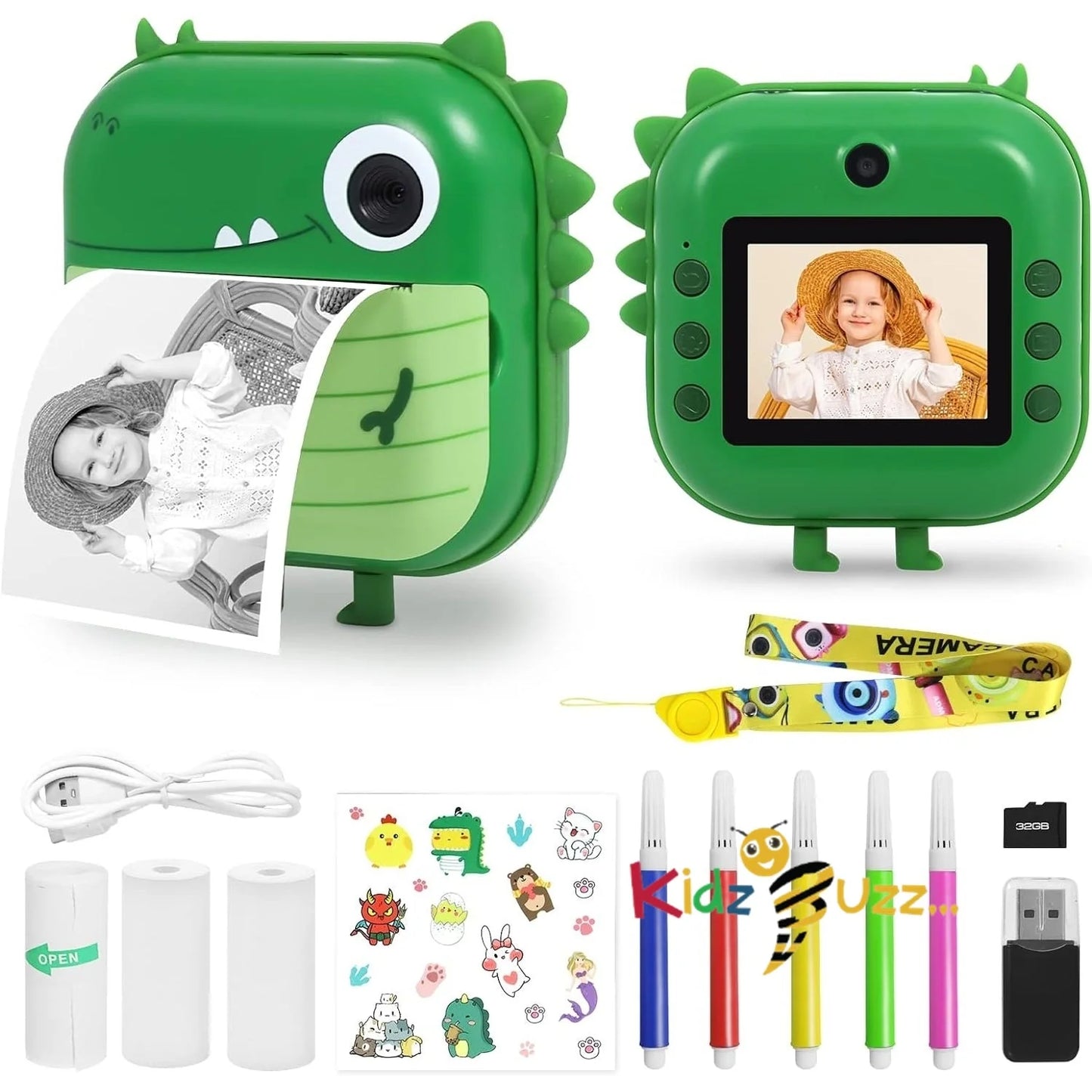 Instant Camera for Kids I Mini Thermal Printing Camera I Cute Animal Cartoon Design