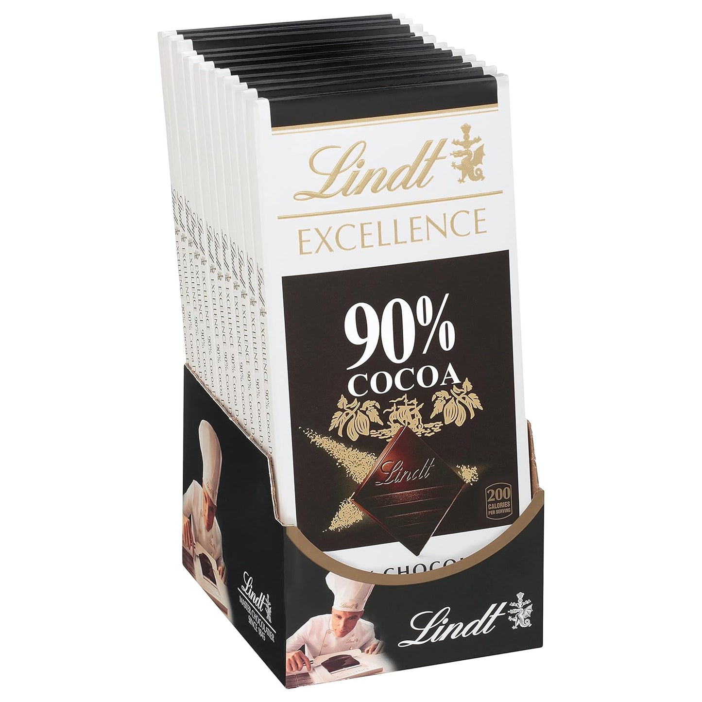 Lindt Excellence Bar, 90% Cocoa Supreme Dark Chocolate, 3.5 Ounce (Pack of 12)