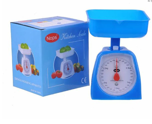 Nops Kitchen Scale 3kg Mechanical Food Weighing Dial Spring Scale Plastic