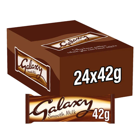 Galaxy Milk Chocolate Bar - Pack of 24 x 42G