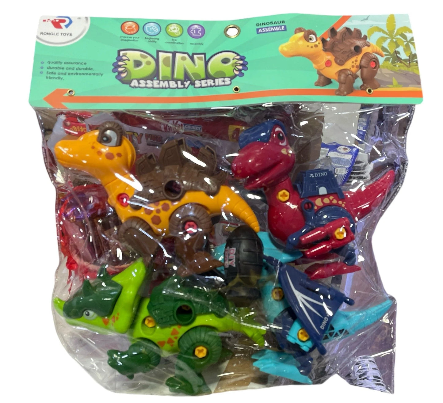 Dino Assembly series - 4 pcs Dinosaur Assembly Play Series
