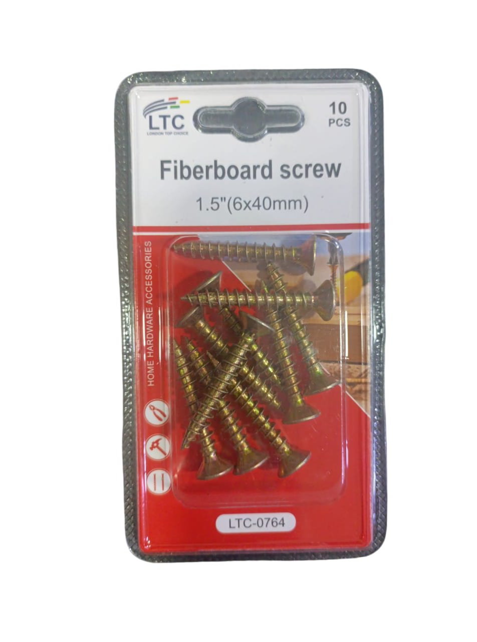 3 X 10pcs Fiberboard Screw 1.5"(6X 40mm)